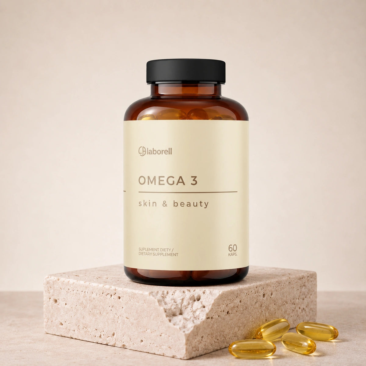 LABORELL Omega 3 s EPA DHA a vitaminem E 60 kapslí